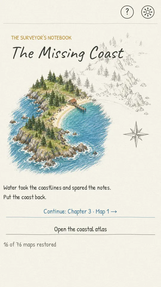 The notebook cover and title screen.